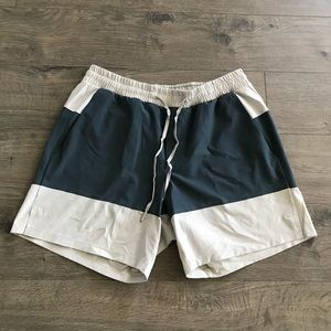 Lululemon Men’s Workout Shorts Beige/Blue Large